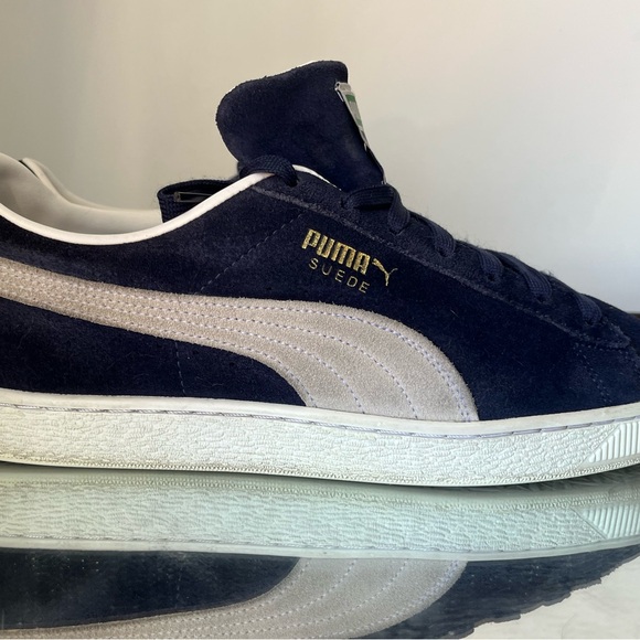 Puma Suede Classic Peacoat 11 Low Mens Preowned Good Condition - Picture 1 of 9
